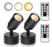 LED Spotlights Indoor, 5W Plants Uplighting with Remote Control Dimmable & Timer, Uplights Indoor Floor Spot Lights for Painting, Picture, Artwork, Accent Stick on Wall Light with 5.9 FT Plug Cord