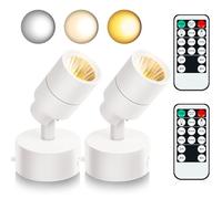 LED Spotlights Indoor, 5W Plants Uplighting with Remote Control Dimmable & Timer, Uplights Indoor Floor Spot Lights for Painting, Picture, Artwork, Accent Stick on Wall Light with 5.9 FT Plug Cord