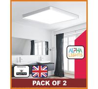 LED Square Ceiling Light -18W, 6000K White, Ultra-Thin Lighting Fixture [EEK: A]