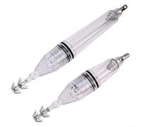 LED Squid Jig Hook Bait Lights 2pcs Set with Double Layer Hooks Suitable for Saltwater and Freshwater Fishing to Catch Octopus, Squid, Cod and (red)