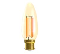 LED Squirrel Cage Vintage Filament Candle 35mm 4W B22d Gold 2000K Bell