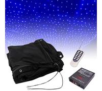 LED Stage Backdrop for Weddings and Parties - Starry Sky Cloth Curtain with DMX Control, Foldable Design for Band and DJ Decoration