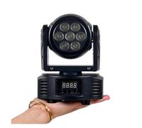 LED Stage Light, 7x10w Mini Wash Light RGBW 4in1 Stage Moving Head Light Strobe Effect Disco Ball DMX512 DJ Light