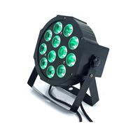 LED Stage Light, Led Par 6in112x18W Led Par DMX Stage Lights Led Flat Par Light with Professional for Party KTV Disco DJ(Black_12x18W RGBWA UV)