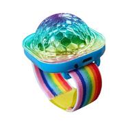 LED Stage Light Watch - Mini Disco Ball Wrist Light, Flashing Bracelet Lamp | Portable Glow Accessories with Charging Function for Concert Atmosphere, Wedding Party, Dance Floor Use