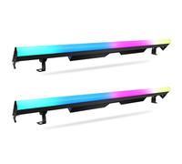 LED Stage Pixel Light Bar - 60W 90LED RGB DJ Light Bars Seamless Splicing with 67 Chase Programs & 37 Stactic Colors by DMX Control for Events Wedding Church Birthday Party - 2Pack