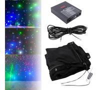 LED Stage Star Curtain Backdrop for Weddings, Christmas, and Events - Foldable White and Blue Decor with Remote Controller, 3x6m