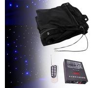 LED Stage Starry Sky Cloth + DMX/Auto/Voice Activated/Master-Slave Control, LED Lights Curtain Stage Star Light Curtain Backdrops+dm/X512 Controller & Remote Control,Blue/White-3 * 2m