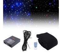 LED Stage Starry Sky Cloth+Dmx512/Remote, LED Lights Curtain Stage Star Light Curtain, for Wedding Birthday Party Curtain Stage Drape Club Decor,Cred&Green&Blue&White-3 * 6m