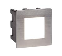 LED Stainless Steel Recessed Square Floor Wall Light with Opal White Diffuser