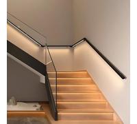 LED Stair Handrail, Wall-Mounted Aluminum Handrail with Motion Sensor Light | Wall-Mounted LED Stair Handrail with Motion Sensor Light for Enhanced Safety on Indoor and Outdoor Stairs