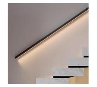 LED Stair Handrail WallMounted Safety Railing with Light Indoor/Outdoor Treppengeländer 39.3" (1m) Black Hand Grip for Enhanced Safety and Style