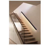 LED Stair Handrail with Sensor Light, Aluminum Handle Kit for Indoor and Outdoor Decks, Adjustable Length for Right or Left Side, Easy Installation