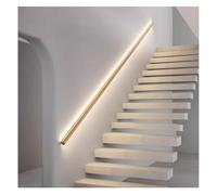LED Stair Railing LightWall Mounted Staircase Illumination with Entry Assist Handle for Safe Passage (Natural Wood Left Side 59"/1.5m)