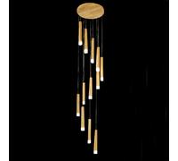 LED Staircase Long Modern Minimalist Design for Duplex Buildings Restaurant Bar and Bedside 8 Heads Small Hanging Light Fixture (12 Heads)