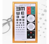LED Standard Logarithmic Snellen Eye Chart, 5m Visual Inspection Light Box with Four-Side Openable Design for School, Office, Home, Easy to Clean