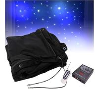 LED Star Backdrop Curtain for Wedding and Party Decoration, Starry Sky Cloth Background with Controller for Christmas and Night Sky Theme Decor