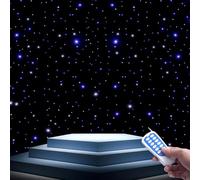 LED Star Curtain Backdrop - Parallel Circuit Design, Hot-Melt Adhesive Fixed LEDs, 60 Modes DMX512 Controller for Stage, Bar, Disco - 3m x 7m