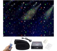 LED Star Curtain Backdrop with DMX Control, Fire Retardant Starry Background for Wedding, Party, DJ Event, and Stage Show