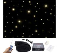 LED Star Curtain Backdrop with DMX Control, Fire Retardant Starry Background for Wedding, Party, DJ Event, and Stage Show