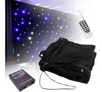 LED Star Curtains, Foldable Drape Starlight Backdrop, Wedding Stage Backdrop with Controller, Light-Up Birthday Party Decor, Velvet Background (3x4M)