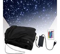 Led Star Curtains Stars Backdrop, Stage Starry Sky Cloth Background with Controller, Foldable Drape Starlight Backdrop for Wedding Christmas Party Club 3x3m