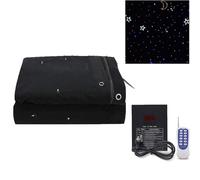 LED Star Drapes Curtain, Stage Backdrop Light, Foldable Velvet Starry Sky Cloth with Controller for Wedding, Christmas & Birthday Party Decor - 3m x 6m