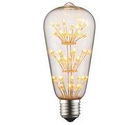 LED Starry Fairy Light Bulb ST64 3W, Antique Vintage LED Decorative Light Bulb, E27 Base, Warm White 2200K, 220-240VAC, LED Light Bulb for Cafe, Bar, Indoor Party (ST64)