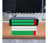 LED Stereo Level Meter with Real Time Sound Visualization and 3.5mm Audio Inputs for Reliable Signal Monitoring in Radio Stations