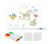 LED Sticky Note Board - Lighted Drawing Board, 13.7 X 10 Inch Acrylic Eraser Pad, Reusable Dry Writing Pad | Pa Writing Coloring Tool