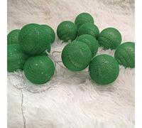 LED String Lights 6cm Cotton Ball, DOTBUY Nordic style Fairy Lights Christmas Decoration Battery Operated for Xmas Indoor outdoor Holiday Party Decor Garlands (Forest green,4.8M/30LED)