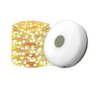 LED String Lights,Outdoor Waterproof Portable Stowable String Light, 2 in 1 Camping String Lights, Retractable LED Tent Light, Rechargeable Outdoor Led String Light Holiday Decoration Light (8m, Warm)