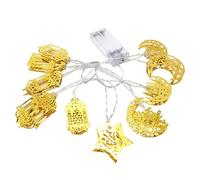LED String Lights Ramadan Muslim 1.65m Fairy Lights Battery Operated Moon Star EID Mubarak Decor Warm Light
