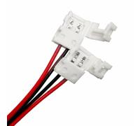 LED Strip Corner Connector 8mm with 15cm Cable - Flexible LED Strip Connector for 600 LEDs/5m High Density Strips - Ideal for Furniture Corners, Cabinet & Shelf Lighting - Easy Solderless Connection