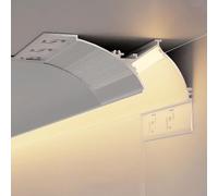 LED Strip Light Aluminum Profile, Aluminum LED Channel With Diffuser For Wall And Ceiling Edge Decoration 1-30m(7 m(11.4ft))