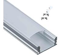 LED Strip Light Channel, 500mm Aluminium U-Shape Profile & Diffuser, Under Cabinet Lighting for Kitchen, Stairs
