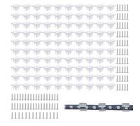 Led Strip Light Clips，100 Pcs Led Strip Clips with Screws Waterpro of Mounting Holder，Light Strips Clip Fit 5mm to 6mm Translucent for Fixing Clamps for Neon Strip Lighting