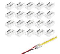 LED Strip Light Connectors 2 Pin,20 PCS LED Connectors 2 Pin,High-quality for COB LED Strip Connectors Soldless for SMD/COB LED Strip Lights,8mm LED Strip Connectors,Solderless Connectors LED Strip