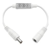Led Strip Light Dimmer Controller, 3-Button Switch For Single Color Led Lights, Manual Brightness And Flash Mode Adjustment, Dc Connector