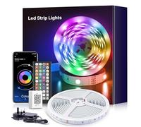 LED Strip Lights 10M, RGB Color Changing Led Light with IR Remote, Flexible Music Sync Led Light Strips, Ideal for Bedroom Home Bar Party Wedding(1 Roll of 10M)