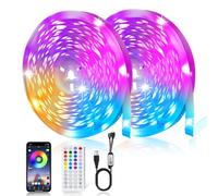 LED Strip Lights 30m, RGB Music Sync Color Changing, Bluetooth Led Lights with Smart App Control Remote, Led Lights for Bedroom, Room Lighting Flexible Home Decoration, Party, Kitchen(15M x 2 Rolls)