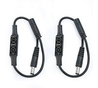 Led Strip Lights Controller 2PCS 12V LED Strip Lights Dimmer - Low-Profile Inline DC Male to Female Mini Single Color LED Dimming Controller, Upgrade Your Lighting Experience! [LE02]