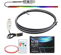 LED Strip Lights for Car Interior - Waterproof Light Bar | Mood Lights, Multi-Color Ambient Neon Mood Lights, Multi-Color Cold Fiber Optic Color Changing with Musi Rhythm
