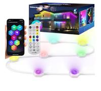 LED Strip Lights, Permanent Outdoor Lights with App & Remote Control, Multiple Modes, Ip67 Waterproof, Smart Eaves Light for House Garden Decor 45 m 72 Lights