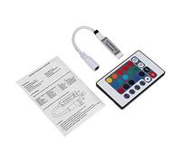 LED Strip Lights RGB Controller, IR Remote Wireless Controller for 3528 5050 RGB LED Strip Light 17/20/24/44 Keys Choice for Factory, Clubs, Hotel, Light Box(24)