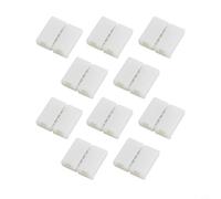 LED Strip Solderless Connector 10PCS 4-Pin 10mm for RGB For 5050 3528 Light Bars Works with Standard 4-Wire RGB Driver Outputs