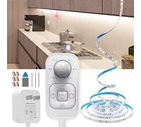 LED Strip with Motion Sensor, UL FCC, Multifunctional Driver, Dimmer and Timer, Under Cabinet Lights for Kitchen, Stairs, Bedroom, Hallway