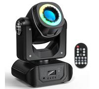 LED Strobe Spot Moving Head Light with DMX Controller & Remote, 8 Patterns, Adjustable Speed for Indoor Party & Disco Events, 10W Brightness