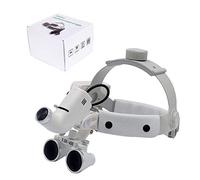 LED Surgical 5 W Headlight 3.5X Leather Headband Loupes Light DY-106 White