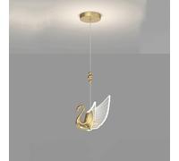 LED Swan Shape Chandelier Pendant Light, Adjustable Height for Dining Room